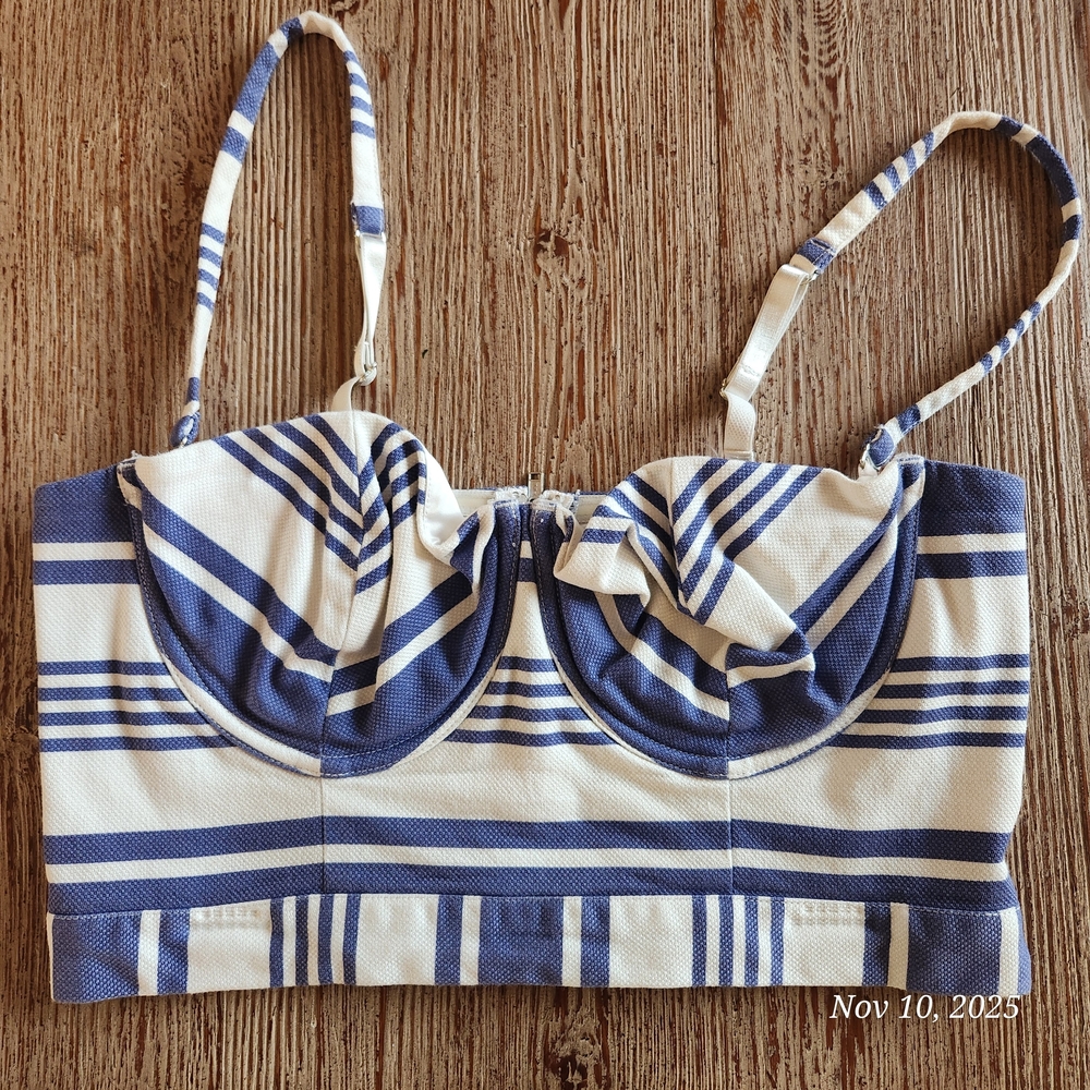 VS Satin Lined Bustier Crop Top